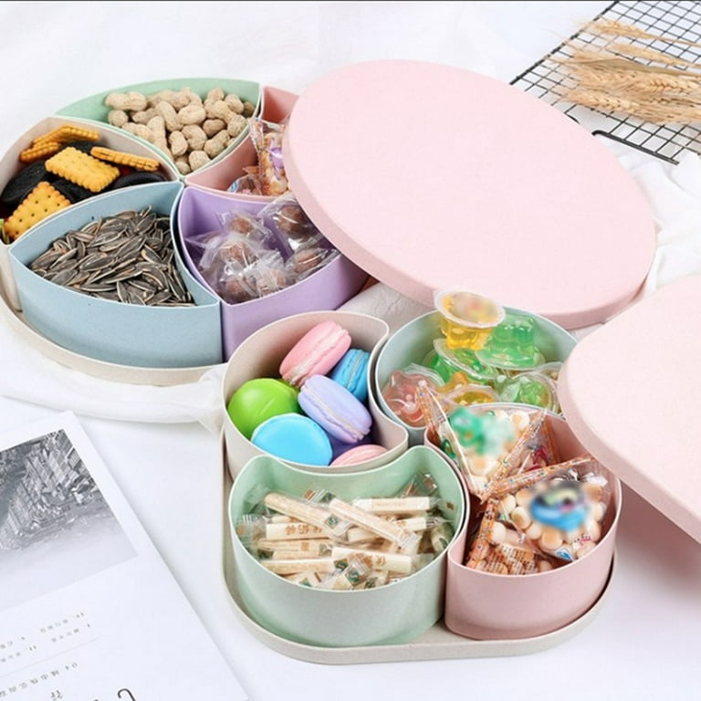 Plastic Dried Fruit Box Snack Tray Snack Platter Candy Box Food Storage  Boxes Fruit Plate Dried Fruit Tray Storage Organizer