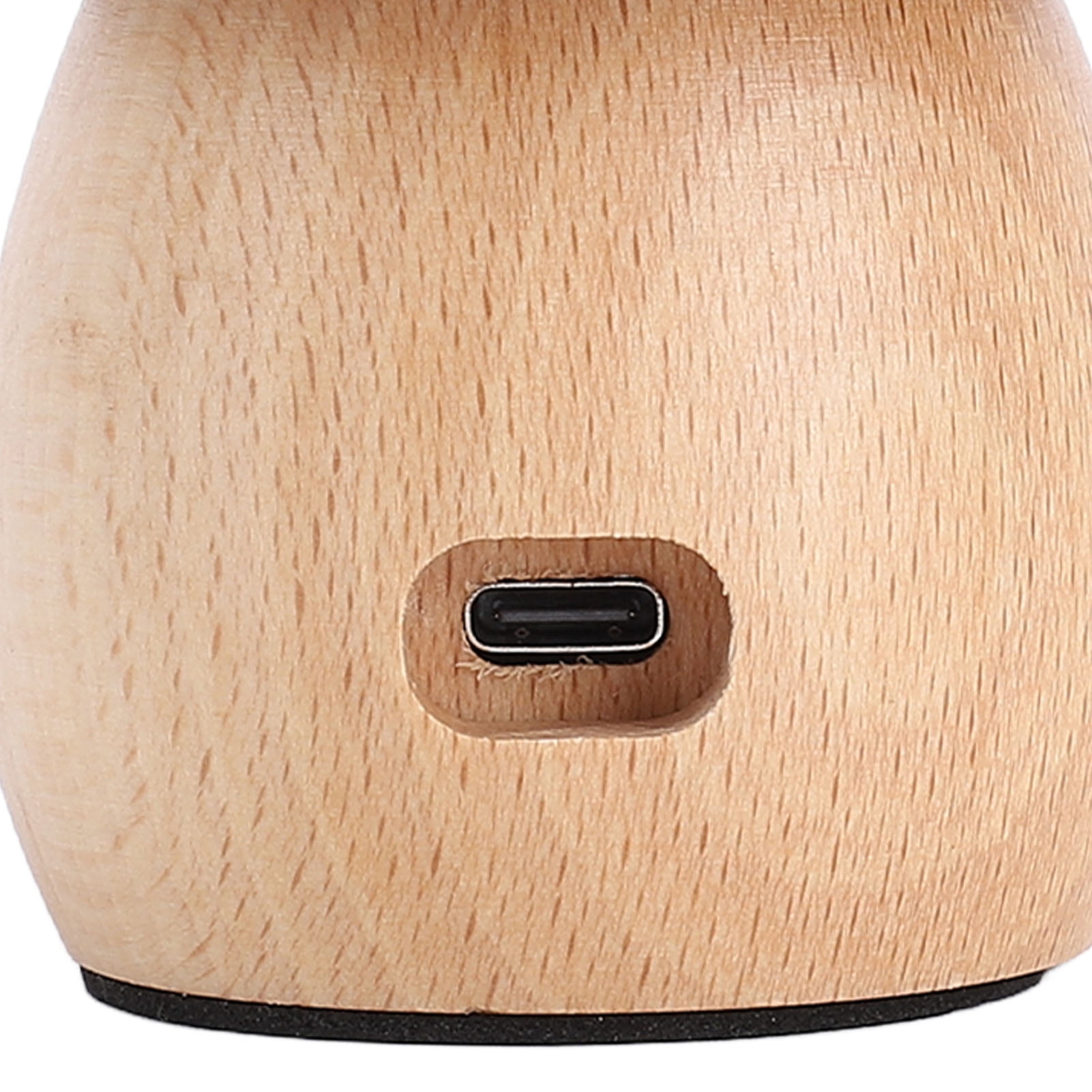 NFTIGB Wooden Mushroom LED Table Lamp for Bedroom, Rechargeable Bedside Nightstand Touch Lamp with Warm Light, Stepless Dimming, Ebony Wood Home Decor Accent Lamp, 3.9 inches / 10 cm Height