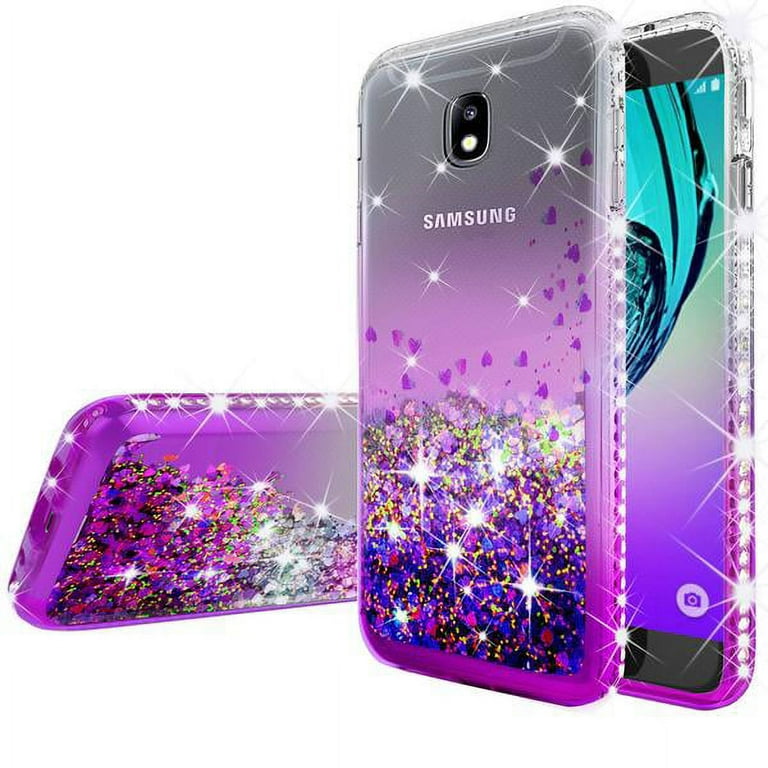 Cute Liquid Glitter Bling Diamond Bumper Phone Case for Tracfone