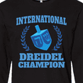 thumbnail image 4 of Inktastic Dreidel Champion Hanukkah with Blue Laurels Long Sleeve T-Shirt, 4 of 5
