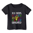 thumbnail image 3 of School Uniform Tshirts Children Letter Print Crewneck T Shirt Short Sleeve Unisex Boys T Shirts Black 3-4 Years, 3 of 4