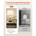 thumbnail image 2 of VEVOR Lamp Shade 2 Set, 11 in Top x 13 in Bottom x 10 in High (Spider Fitter), Medium Lampshade with Harp, Replacement Lamp Shade for Table & Floor Lamps Pendant Lights, White with Black Edge, 2 of 9