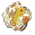 thumbnail image 2 of Carolines Treasures CJ2003-FC-Parent Set of 4 Letter Floral Mustard and Green Foam Coasters CJ2003  multicolor, 2 of 3