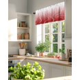 thumbnail image 3 of Ombre Red Stripes Valances for Windows Striped Lines Waves Gradient Valance Rod Pocket Light Filtering Short Window Treatments Curtains for Kitchen Bathroom Living Room Bedroom, 1 Panel, 42 x 12 Inch, 3 of 7