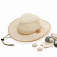 thumbnail image 4 of Wiywef Breathable Mesh Cowboy Hat Wide Brim Jazz Hat for Summer Outdoor Fishing Hiking, 4 of 7