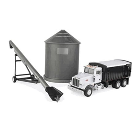 ERTL Peterbilt Model 367 Straight Truck with Grain Box Grain Elevator & Silo Model