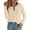 Beige, variant on Long Sleeve Shirts for Women Fall V Neck Waffle Basic Tee Dressy Casual Winter Blouses Knit Tunic Tops