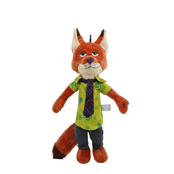 Muñeco de peluche con forma de zorro naranja, 35 cm, para niños