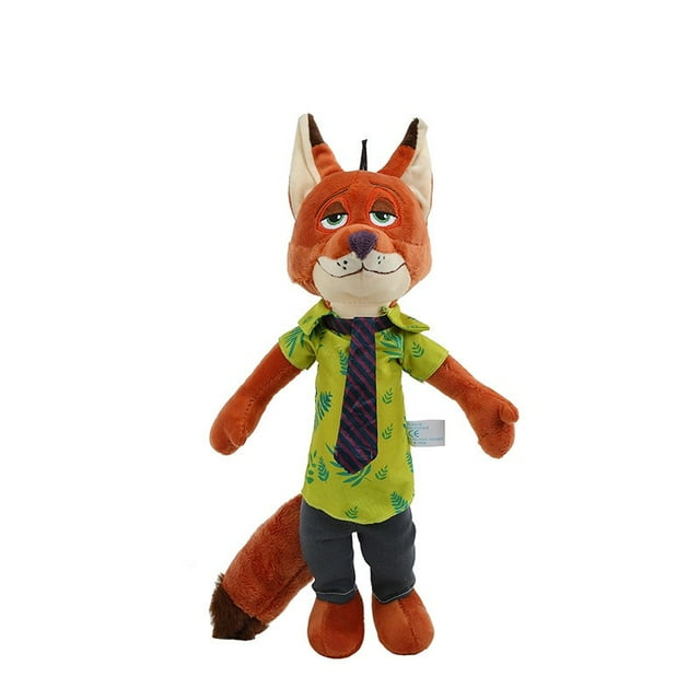 Muñeco de peluche con forma de zorro naranja, 35 cm, para niños