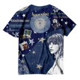 thumbnail image 3 of TayIor Sw1ft Chemises, Tyler Sw1ft Merch, Tyler Sw1ft, Mode Décontractée Imprimée Col Rond Manches Courtes Chemises Blouse Femme Graphique Amateur de Musique TKFASHION Bleu G, 3 of 3