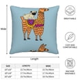 thumbnail image 3 of Modern Linen Throw Pillow Covers Cute Pug Dog Riding On Llama Pillow Covers Pillowcases Home Decor Bed Couch Sofa Office Living Room Cushion(Without Pillow Core), 3 of 7