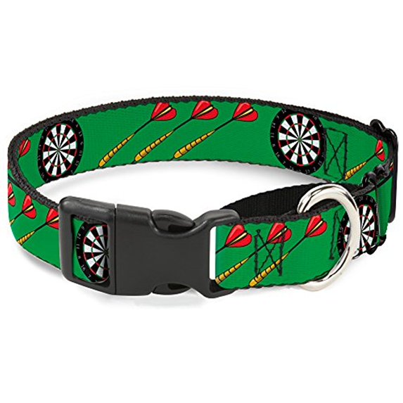 Buckle-Down Darts Green Multi Color Martingale Dog Collar