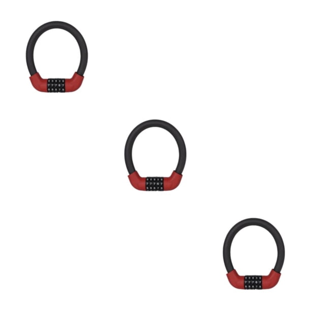Greeniant candado de bicicleta flexible antirrobo anillo de contraseña de 5 dígitos candados gruesos casco candado bicicletas accesorios de Type1 NO1