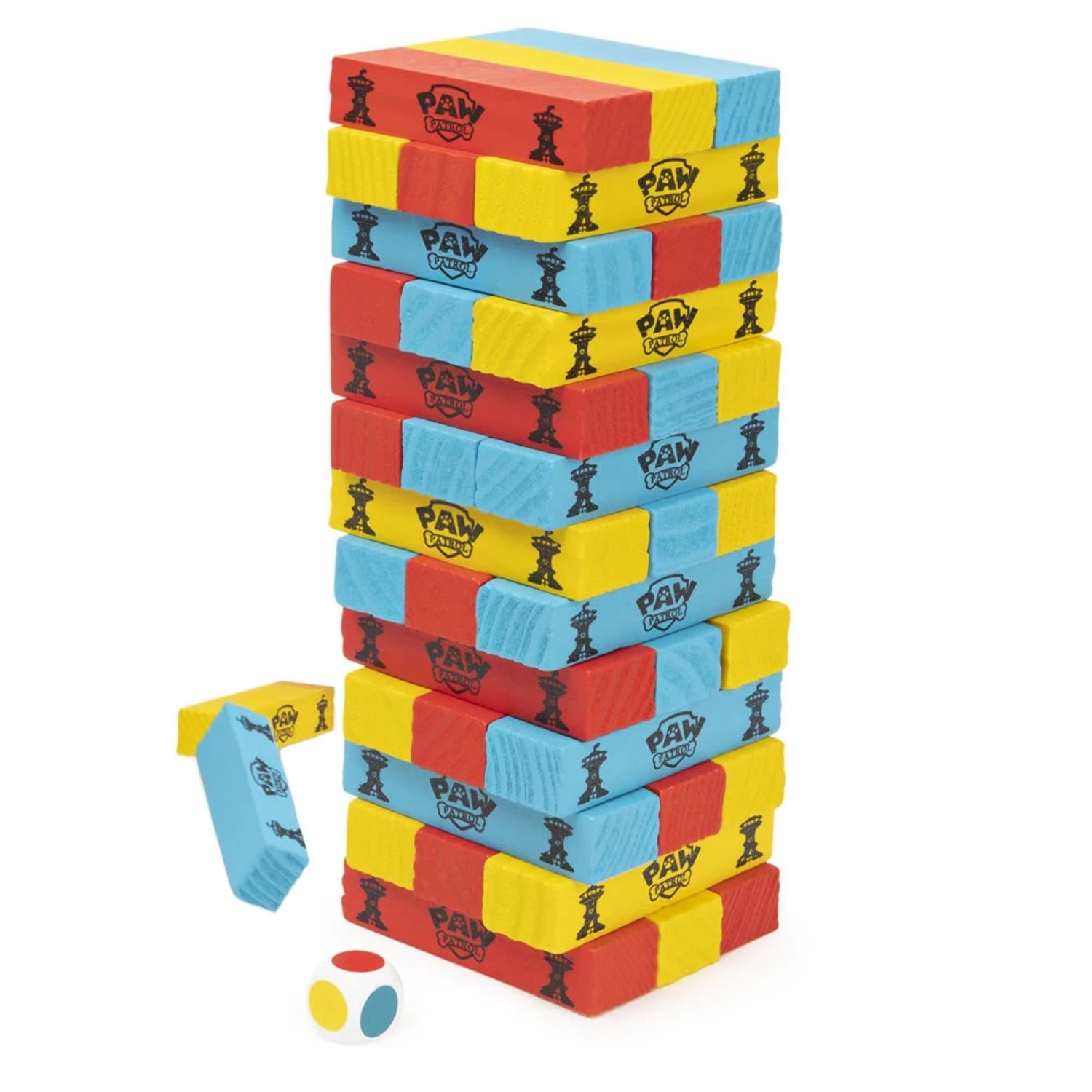TOP BRIGHT Colored Stacking Game Wooden Building Blocks Timber Tower Tumbling Toys for Kids Ages 3-8 with 51 Pieces 