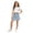 a-Blue, variant on SNKSDGM Elastic Waist Light Wash A-Line Denim Skort for Big Girls, Summer Casual Pocket Mini Jean Skirt with Liner Shorts a-Blue 10-11 Years