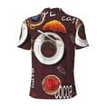 thumbnail image 4 of Rocae A Cup Of Black Coffee On A Saucer for Men's Short Sleeve Polo Shirt, Quick Drying Performance Moisture Wicking Sports Men's Golf Shirt Medium, 4 of 9