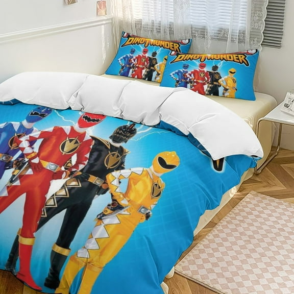 Power Rangers 3-Piece Bedding Comforter Set Bed Cover Set Soft Warm Bedding for Bedroom, Home, Hotel 86"x70"