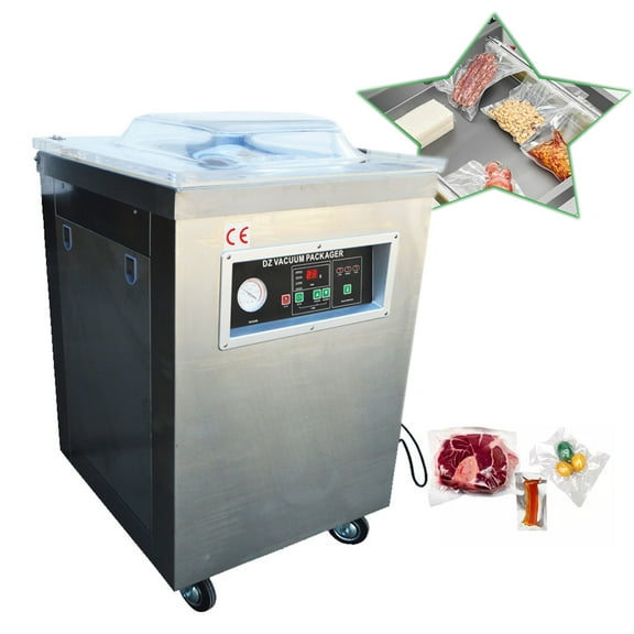 PreAsion Vacuum Packaging Machine DZ500 Single Chamber Plastic Aluminum Foil Bag Vacuuming Sealing 950W