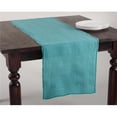 thumbnail image 1 of SARO 13009.SE1672B 16 x 72 in. Rectangular Fringed Design Stone Washed Linen Table Runner - Sea Green, 1 of 1