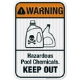 thumbnail image 1 of Hazardous Pool Chemicals Pool Sign, Keep Out Sign 12x18 Reflective Aluminum EGP, 1 of 8