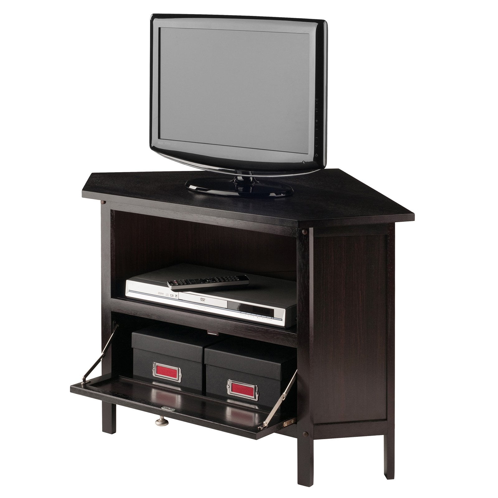 Winsome Zena Corner TV & Media Stand, Espresso Finish