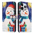 thumbnail image 2 of Phone Case for iPhone 14 Pro Max, Luxury Christmas Pattern Card Slots Cash Pocket Magnetic Clasp Full Body Protection Shockproof Kickstand Wallet Flip Case with Wrist Strap for iPhone 14 Pro Max, C, 2 of 10