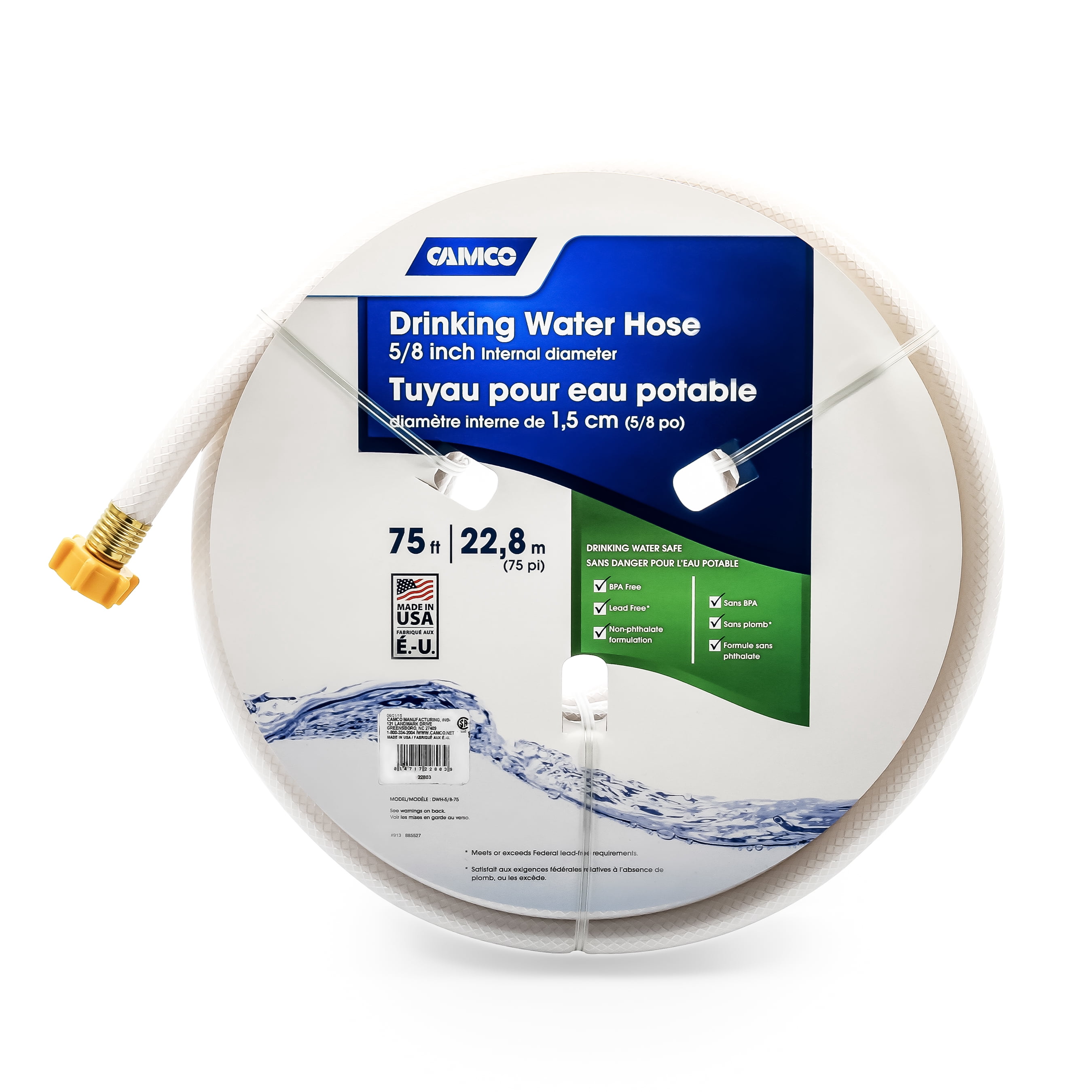(3 pack) Camco TastePURE 75-Foot RV Drinking Water Hose, PVC (22803)