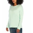 thumbnail image 5 of Three Dots Women's Relaxed Fit Breathable Crew Neck Long Sleeve Casual Sweatshirt, Green, 2X, 5 of 5