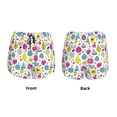 thumbnail image 5 of Vsdgher Doodle Fruits Print Women's Running Double Layer Shorts High Waisted with Pockets Elastic Yoga Workout Athletic Gym Sports, 5 of 8