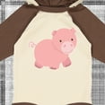 thumbnail image 4 of Inktastic Cute Little Pink Farm Pig Boys or Girls Long Sleeve Baby Bodysuit, 4 of 5