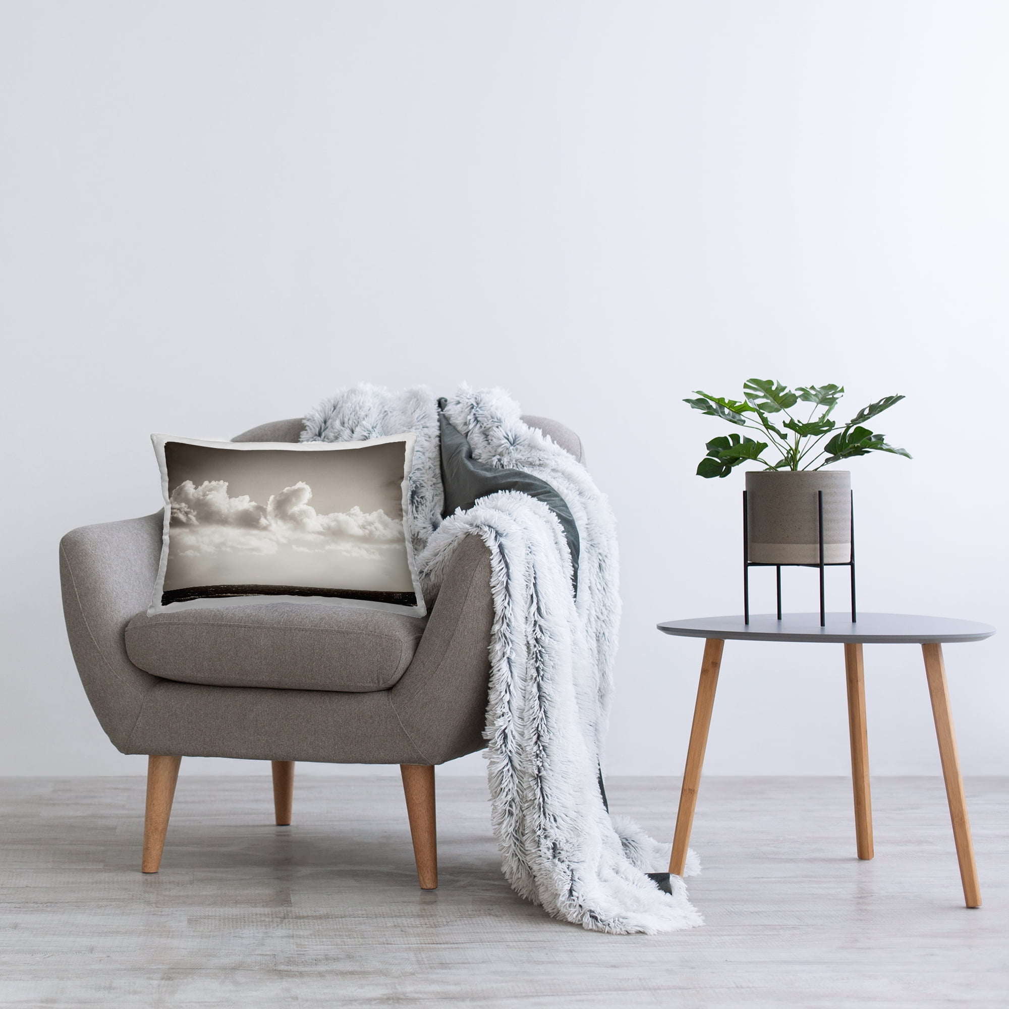 Stupell Industries Clouds over Venice Beach Decorative Printed Throw Pillow Design by Nathan Larson.