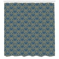 thumbnail image 3 of Ambesonne Damask Shower Curtain, Italian Ornament Composition, 69"Wx84"L, Dark Sky Blue Khaki, 3 of 3