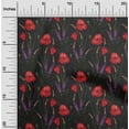 thumbnail image 2 of oneOone Velvet Red Fabric Floral Retro Sewing Craft Projects Fabric Prints By Yard 58 Inch Wide, 2 of 5