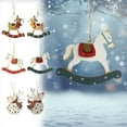 thumbnail image 2 of Lilixerw 2024 New Christmas Decoration Christmas New Christmas Tree Wooden Pendant Vintage Painted Christmas Festive Pendant Decorations, 2 of 7