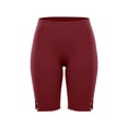 thumbnail image 3 of Posijego Women's Plus Size Biker Shorts Athletic Shorts High Waist Workout Running Yoga Gym Cycling Shorts with Side Slits, 3 of 7
