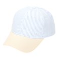 thumbnail image 2 of Helii Men Women Two Tone Striped Baseball Cap, Cotton Dad Hat with Contrast Color, Adjustable Soft Cap, Lightweight Sun Hat for Daily Outdoor Sports Gift Light Blue,One Size, 2 of 6