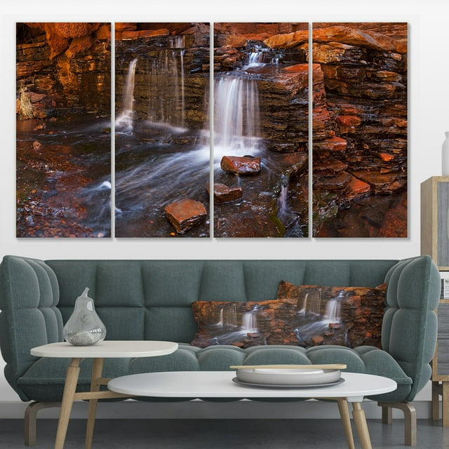 Cascade dans la Gorge de Hancock - Impression sur Toile Paysage
