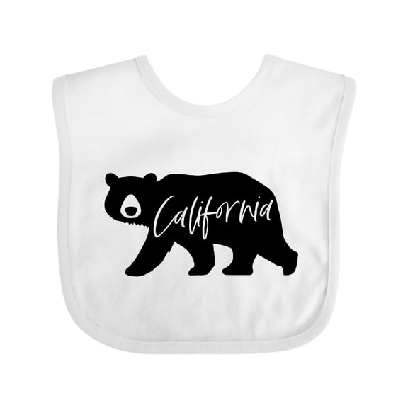 Inktastic California Black Bear Silhouette Boys or Girls Baby Bib