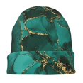 thumbnail image 7 of Naloa Green Gold Glitter Soft Beanie Hat, Knit Beanie Daily Beanie in Fine Knit for Women Men Winter Travel, Outdoor, 7 of 7
