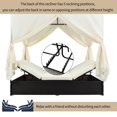 thumbnail image 6 of Outdoor Patio Rattan Sunbed Daybed, PE Wicker Sunbed with Canopy, Overhead Curtains, Cushions, Adjustable Seats, Poolside Lounge Chairs for 2 Person , Beige, 6 of 9
