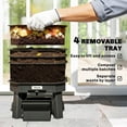 thumbnail image 5 of Outsunny 4-Tray Worm Composter Bin, 7.4 Gal Outdoor & Indoor Worm Composter for Recycling Food Waste, Orange, 5 of 9
