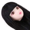 thumbnail image 3 of 1/6 BJD Head Sculpt Black Hair Figuras femeninas Piezas personalizadas para Kurhn para DIY Accesorio personalizado Baoblaze Cabeza de muñeca esculpir el cabello, 3 of 8