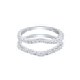 thumbnail image 1 of Round Shape White Cubic Zirconia 14K White Gold Enhancer Guard Ring Size - 7.5, 1 of 3