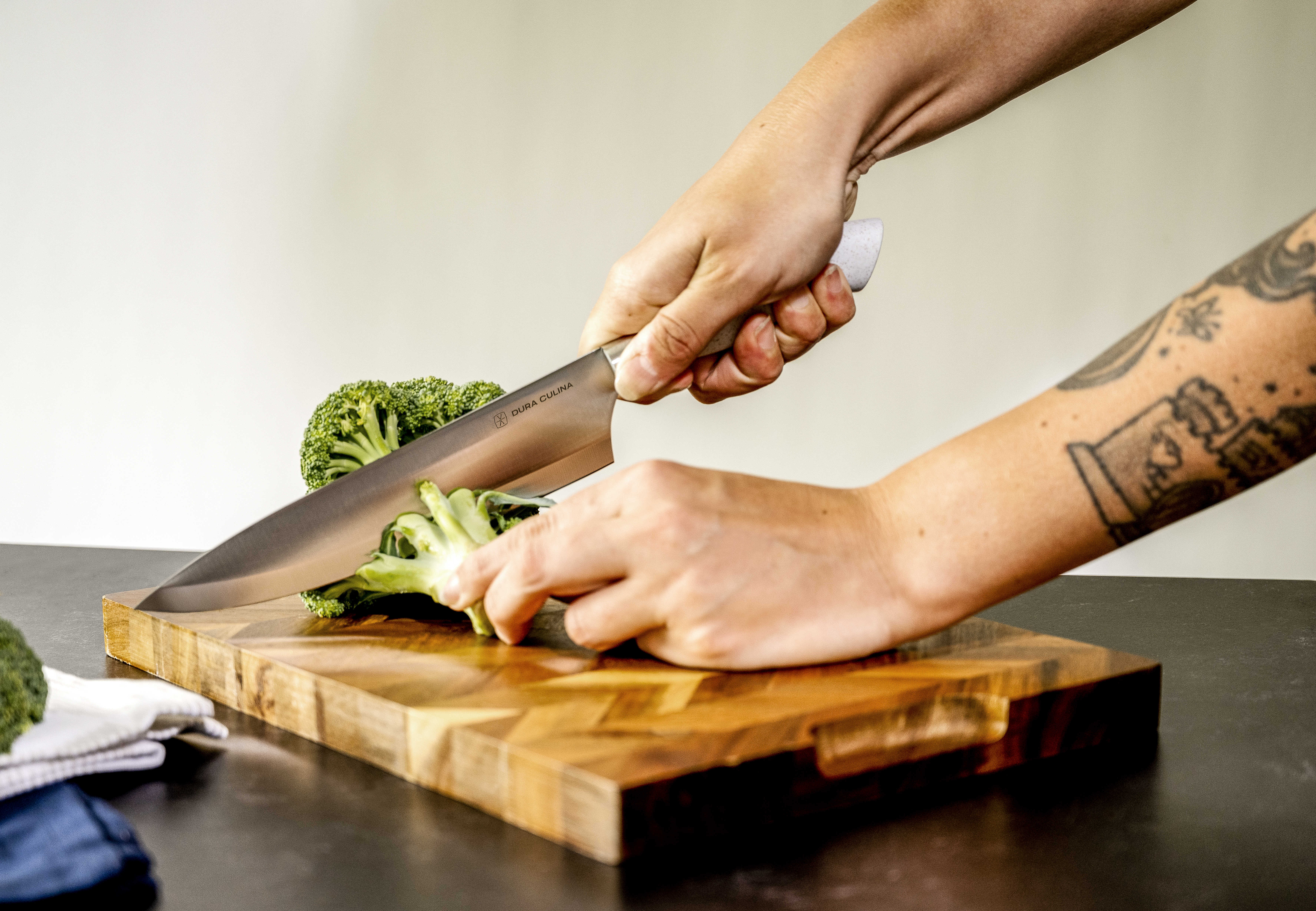 Dura Living EcoCut 10-Piece Kitchen Knife Set - High Carbon Stainless Steel Blades, Sustainable Ergonomic Handles, Eco-Friendly with Sheaths
