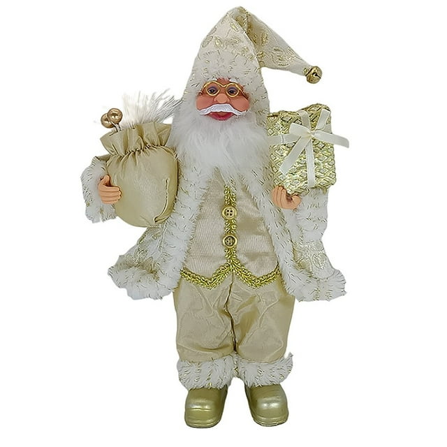 CNKOO Adorable Santa Claus Shape Doll Decor Christmas Style Handmade Fabric Doll Model for Party