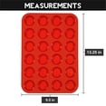 thumbnail image 3 of Happon Silicone Muffin Pan Cupcake - Mini 24 Cups Muffin Tin, Nonstick BPA Free Food Grade Silicone Molds Red, 3 of 6