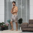 thumbnail image 5 of Defitshape Men's Satin Sleep Shorts Boxers Underwea Pj Pajama Bottom Casual Nightwear Bunched Loungewear Cool Summer Elastic Blue Medium, 5 of 5