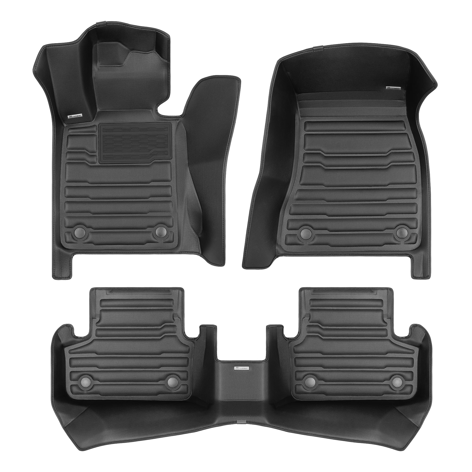 TuxMat Custom Floor Mats For BMW 5-Series Sedan 2017-2023 - Maximum Coverage All Weather Liners, 1st & 2nd Rows