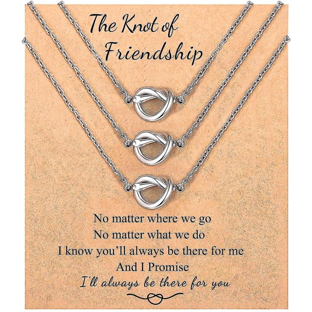 Collares de amistad YONGSHENG nudo de amor ajustable acero inoxidable 316L