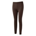 thumbnail image 3 of Feancey Thermal Leggings for Women Plus Size Pajama Bottoms Elastic Waist Stretchy Long Johns Cozy Soft Skinny Pants Spring Fall Winter Tights Coffee M, 3 of 7